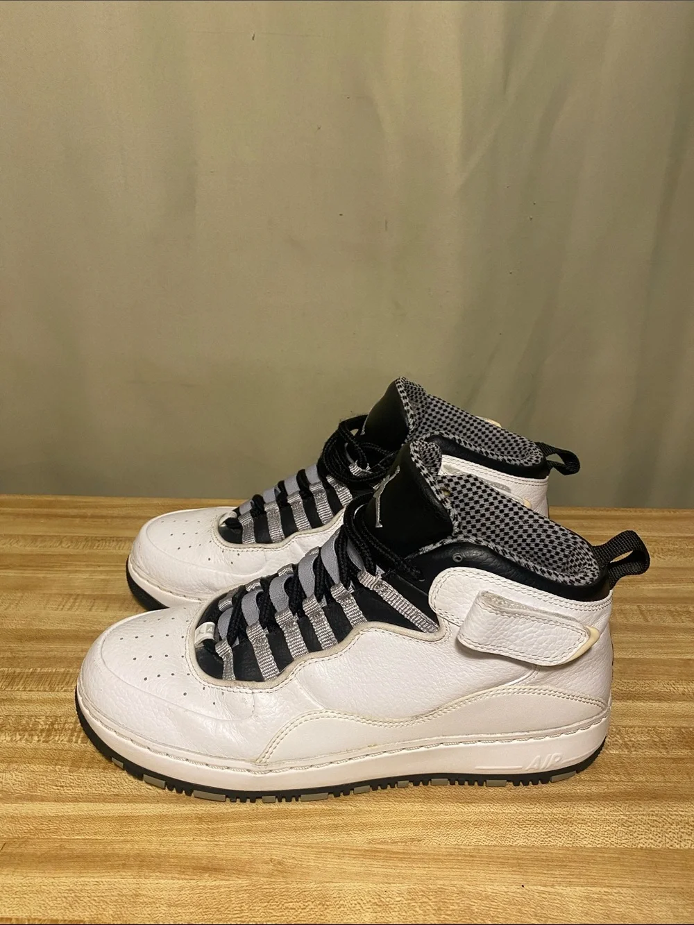Nike Air Jordan Fusion 10 White/Black/Lt Steel Grey AJF10 414588-101 Mens 10